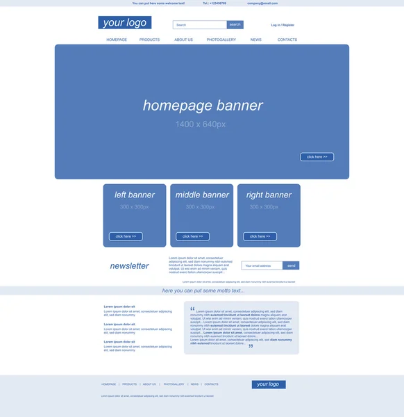 Diseño web de negocios para la empresa — Archivo Imágenes Vectoriales