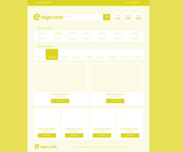 alışveriş için duyarlı düz web şablonu