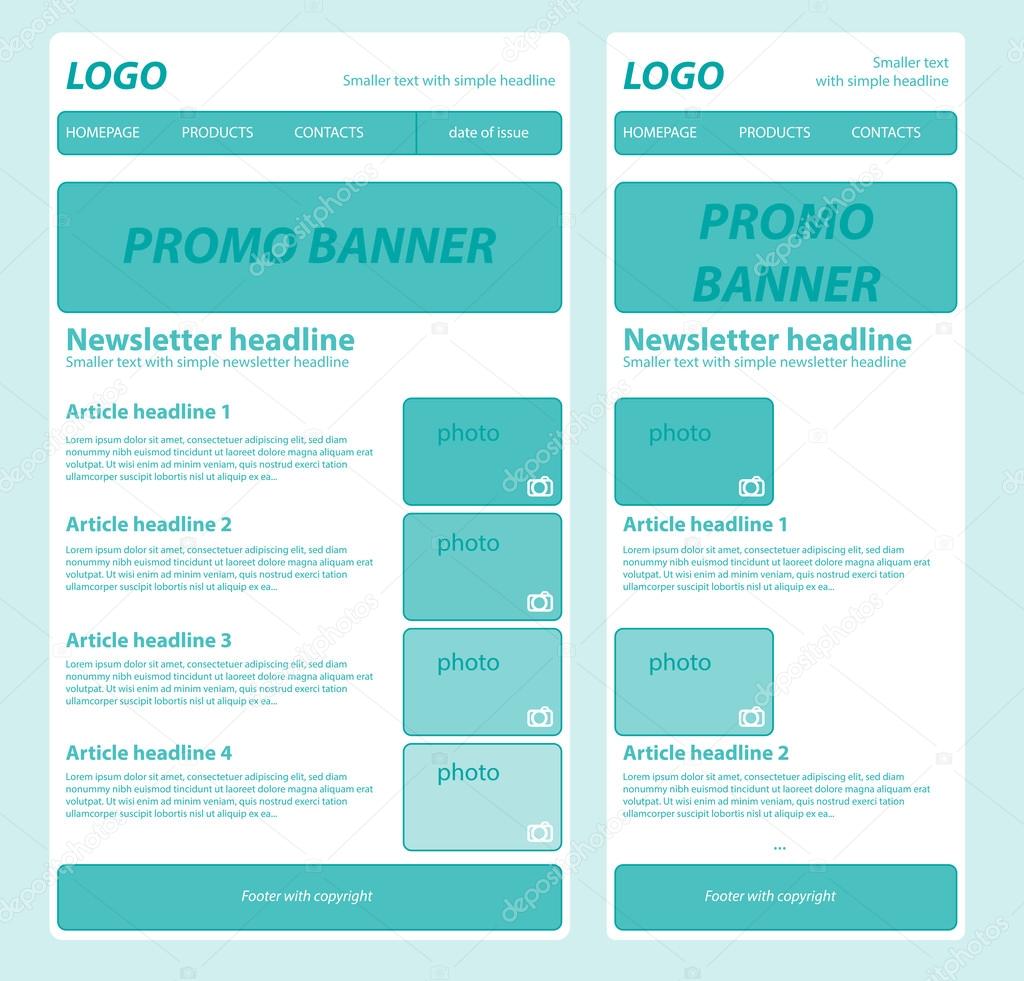 responsive newsletter template for business or non profit organi
