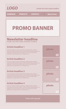 Duyarlı bülten şablonu için iş veya kar amacı gütmeyen organi