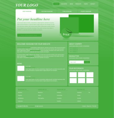 responsive business web layout for company or non-profit organiz