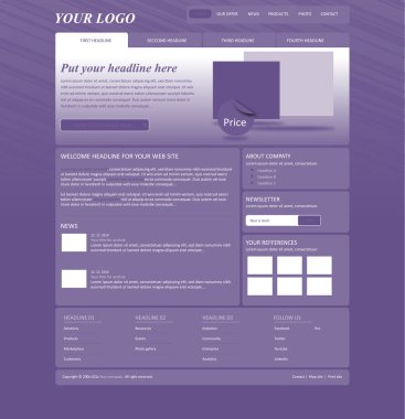 responsive business web layout for company or non-profit organiz