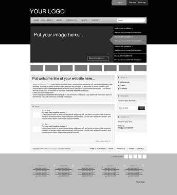 responsive business web layout for company or non-profit organiz