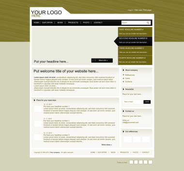 responsive business web layout for company or non-profit organiz