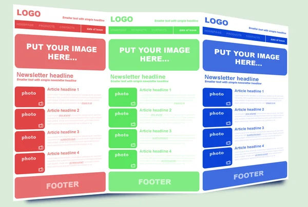 Modèle de bulletin pour entreprise ou organisme sans but lucratif — Image vectorielle