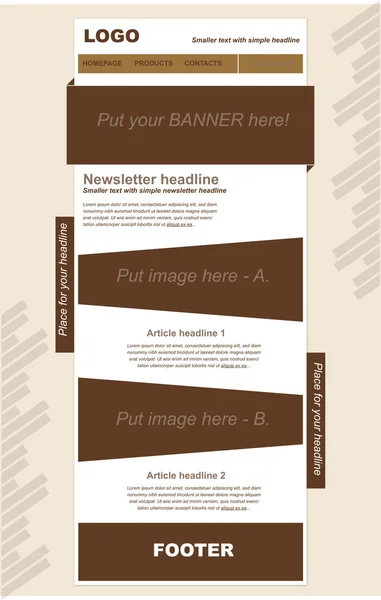 Duyarlı bülten şablonu için iş veya kar amacı gütmeyen organi