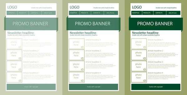 Plantilla de boletín sensible para organizaciones empresariales o sin ánimo de lucro — Vector de stock