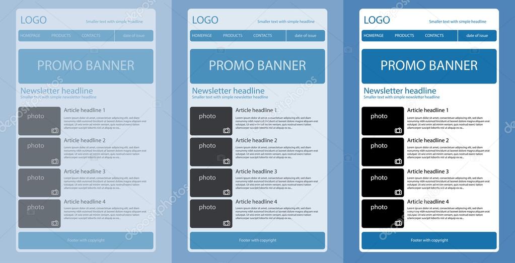 Responsive newsletter template for business or non-profit organization