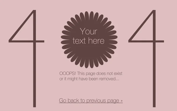 Flat 404 Error Web Page — Stock Vector