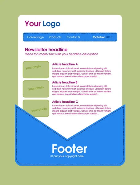 Duyarlı bülten şablonu için iş veya kar amacı gütmeyen organi