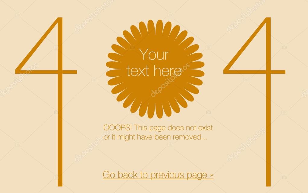 Flat 404 Error Web Page