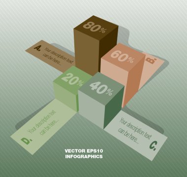 yaratıcı vektör infographics sütunlar