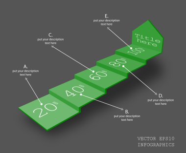 yaratıcı vektör infographics ok