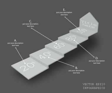 yaratıcı vektör infographics ok