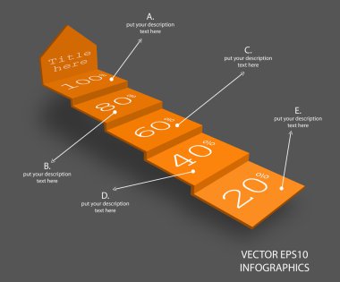 yaratıcı vektör infographics ok