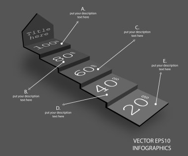 yaratıcı vektör infographics ok