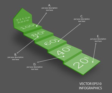 yaratıcı vektör infographics ok