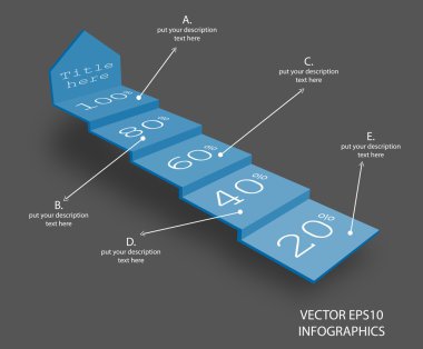 yaratıcı vektör infographics ok
