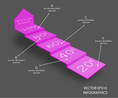 yaratıcı vektör infographics ok