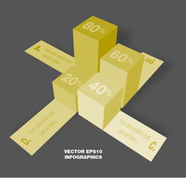 yaratıcı vektör infographics sütunlar