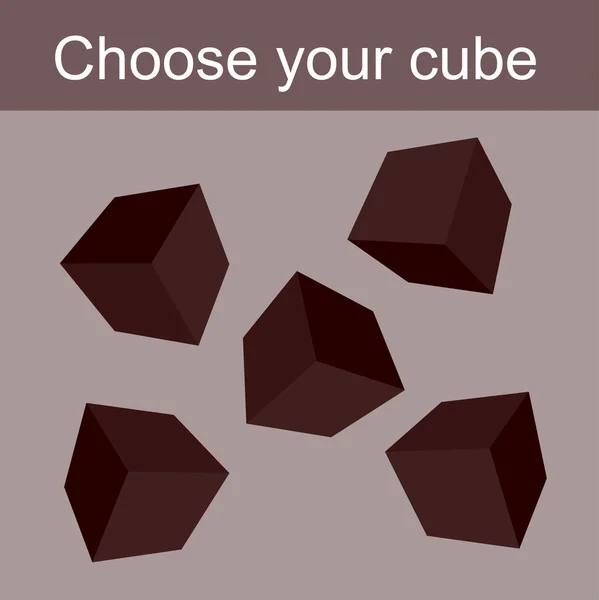 Vetor cubo design simples — Vetor de Stock