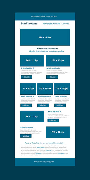 responsive newsletter template for business or non-profit organi