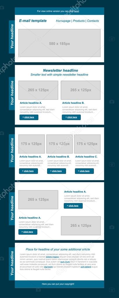 Responsive newsletter template for business or non-profit organization