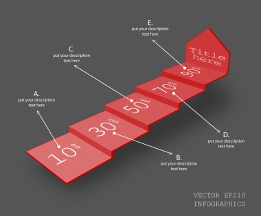 yaratıcı vektör infographics ok