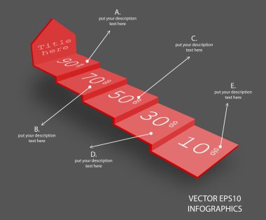 yaratıcı vektör infographics ok