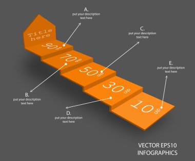 yaratıcı vektör infographics ok