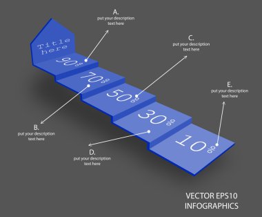 yaratıcı vektör infographics ok
