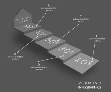 yaratıcı vektör infographics ok