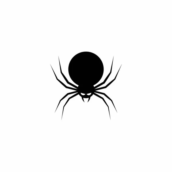 Halloween Pavouk Ikona Zářícíma Očima Halloween Dovolená Bílé Pozadí Izolovaná — Stockový vektor