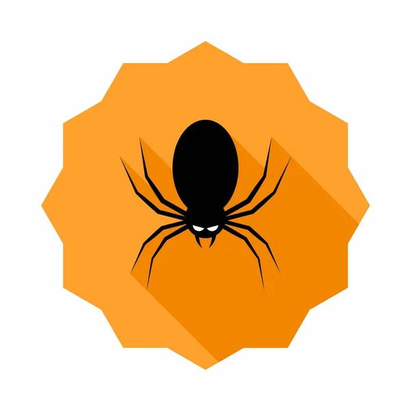 Icône Araignée Halloween Avec Des Yeux Brillants Vacances Halloween Icône — Image vectorielle