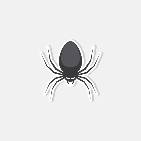 Halloween Spinnensymbol Mit Leuchtenden Augen Halloween Feiertag Weißer Strich Und — Stockvektor