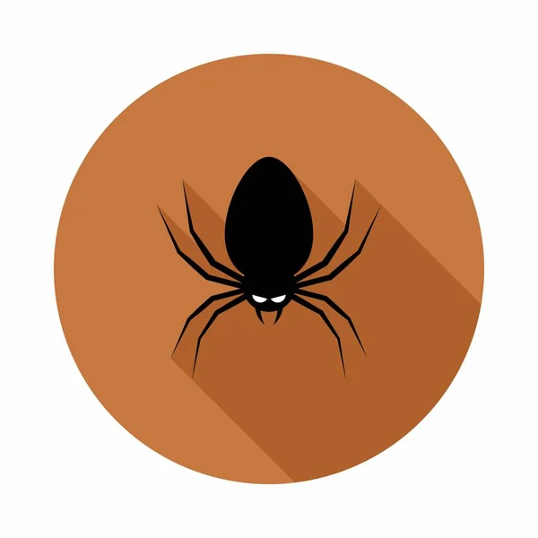 Halloween Pavouk Ikona Zářícíma Očima Halloween Dovolená Izolovaná Ikona Vektorová — Stockový vektor