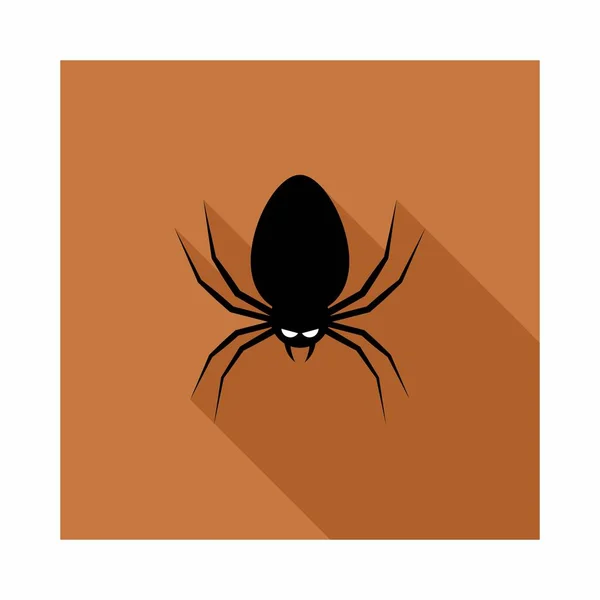 Halloween Pavouk Ikona Zářícíma Očima Halloween Dovolená Izolovaná Ikona Vektorová — Stockový vektor
