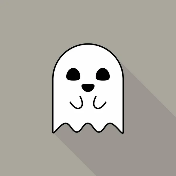 Fantôme Halloween Fantôme Effrayant Mignon Dessin Animé Effrayant Vacances Halloween — Image vectorielle