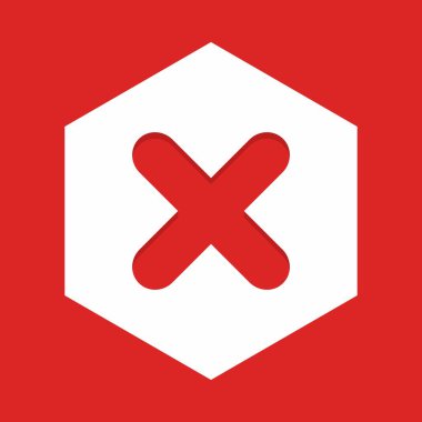 Yanlış notlar, yanlış işaretler, reddedilmiş, onaylanmamış, hayır, yanlış, tamam değil, yanlış seçimler, görev tamamlama, oylama. - vektör işareti sembolleri kırmızı. İzole edilmiş simge.