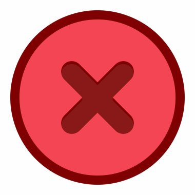 Yanlış notlar, yanlış işaretler, reddedilmiş, onaylanmamış, hayır, yanlış, tamam değil, yanlış seçimler, görev tamamlama, oylama. - vektör işareti sembolleri kırmızı. İzole edilmiş simge.