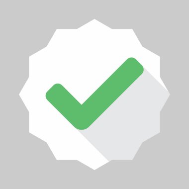 Kontrol işaretleri, tik işaretleri, kabul edildi, onaylandı, evet, doğru, tamam, doğru seçimler, görev tamamlama, oylama. - vektör işaretleri yeşil renkte. İzole edilmiş bir ikon. Düz biçim vektör illüstrasyonu.