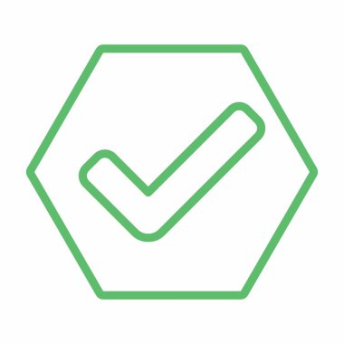 Kontrol işaretleri, tik işaretleri, kabul edildi, onaylandı, evet, doğru, tamam, doğru seçimler, görev tamamlama, oylama. - vektör işaretleri yeşil renkte. İzole edilmiş bir ikon. Düz biçim vektör illüstrasyonu.