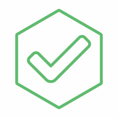 Kontrol işaretleri, tik işaretleri, kabul edildi, onaylandı, evet, doğru, tamam, doğru seçimler, görev tamamlama, oylama. - vektör işaretleri yeşil renkte. İzole edilmiş bir ikon. Düz biçim vektör illüstrasyonu.