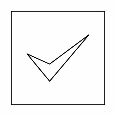 Kontrol işaretleri, tik işaretleri, kabul edildi, onaylandı, evet, doğru, tamam, doğru seçimler, görev tamamlama, oylama. - vektör işaretleri. Siyah tasarım. İzole edilmiş bir ikon. Düz biçim vektör illüstrasyonu.