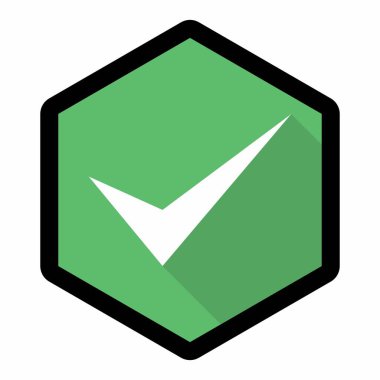 Kontrol işaretleri, tik işaretleri, kabul edildi, onaylandı, evet, doğru, tamam, doğru seçimler, görev tamamlama, oylama. - vektör işaretleri yeşil renkte. Siyah vuruş ve gölge tasarımı. İzole edilmiş bir ikon. Düz biçim vektör illüstrasyonu.