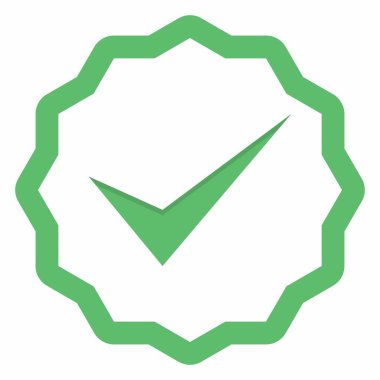 Kontrol işaretleri, tik işaretleri, kabul edildi, onaylandı, evet, doğru, tamam, doğru seçimler, görev tamamlama, oylama. - vektör işaretleri yeşil renkte. İzole edilmiş bir ikon. Düz biçim vektör illüstrasyonu.