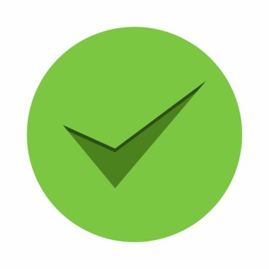 Kontrol işaretleri, tik işaretleri, kabul edildi, onaylandı, evet, doğru, tamam, doğru seçimler, görev tamamlama, oylama. - vektör işaretleri yeşil renkte. İzole edilmiş bir ikon. Düz biçim vektör illüstrasyonu.