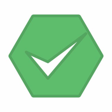 Kontrol işaretleri, tik işaretleri, kabul edildi, onaylandı, evet, doğru, tamam, doğru seçimler, görev tamamlama, oylama. - vektör işaretleri yeşil renkte. İzole edilmiş bir ikon. Düz biçim vektör illüstrasyonu.