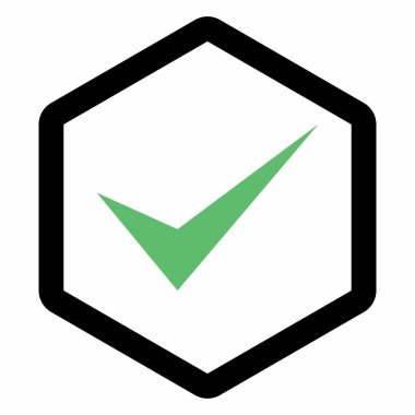 Kontrol işaretleri, tik işaretleri, kabul edildi, onaylandı, evet, doğru, tamam, doğru seçimler, görev tamamlama, oylama. - vektör işaretleri yeşil renkte. İzole edilmiş bir ikon. Düz biçim vektör illüstrasyonu.