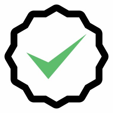 Kontrol işaretleri, tik işaretleri, kabul edildi, onaylandı, evet, doğru, tamam, doğru seçimler, görev tamamlama, oylama. - vektör işaretleri yeşil renkte. İzole edilmiş bir ikon. Düz biçim vektör illüstrasyonu.